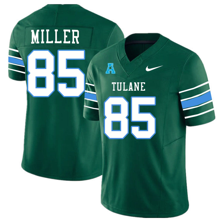 #85 Anthony Miller Tulane Green Wave Jersey College Football Uniforms,Apparels Stitched-Green